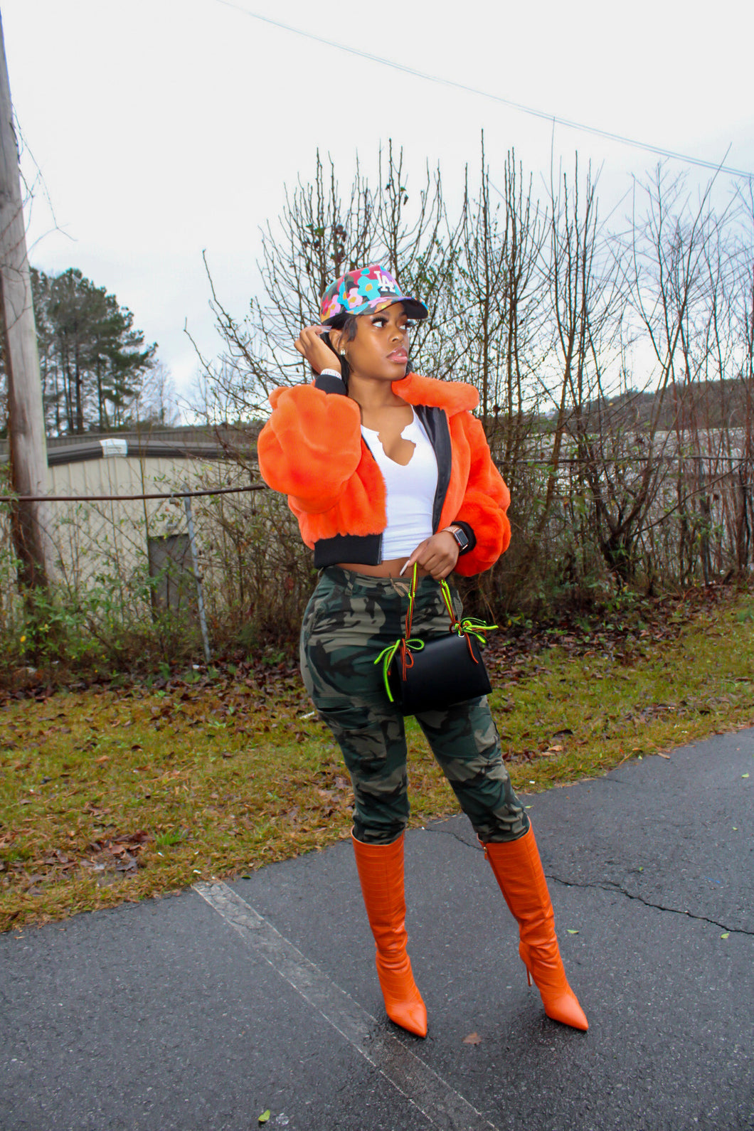 Orange Fur Jacket