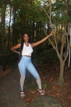 Load image into Gallery viewer, You See Me Denim Mesh Leggings
